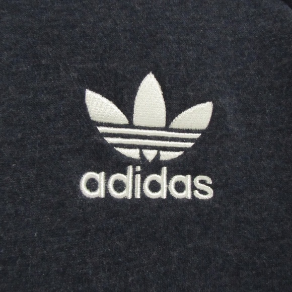 Adidas Heather Blue Front Zip Hoodie Men's L - Picture 2 of 16